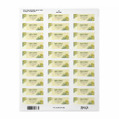 Waterverf Daffodils Flower Portrait Illustratie Etiket (Full Sheet)