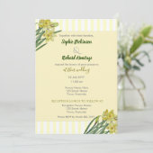 Waterverf Daffodils Flower Portrait Illustratie Kaart (Staand voorkant)