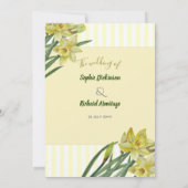 Waterverf Daffodils Flower Portrait Illustratie Kaart (Achterkant)