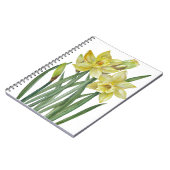 Waterverf Daffodils Flower Portrait Illustratie Notitieboek (Linkerzijde)