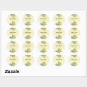 Waterverf Daffodils Flower Portrait Illustratie Ronde Sticker (Vel)