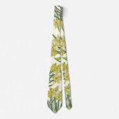 Waterverf Daffodils Flower Portrait Illustratie Stropdas (Voorkant)