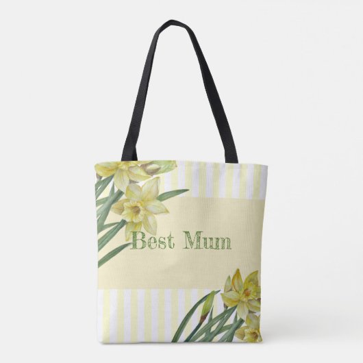 Waterverf Daffodils Flower Portrait Illustratie Tote Bag (Achterkant)