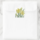 Waterverf Daffodils Flower Portrait Illustratie Vierkante Sticker (Tas)