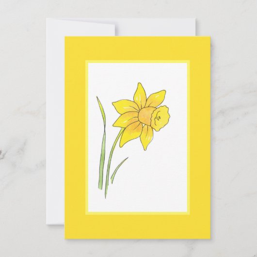 Waterverf Daffodils Notitiekaartje (Voorkant)