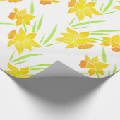 Waterverf Daffodils Patroon Cadeaupapier (Hoek)