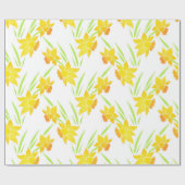 Waterverf Daffodils Patroon Cadeaupapier (Vlak)