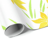 Waterverf Daffodils Patroon Cadeaupapier (Rol Hoek)