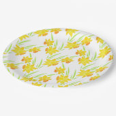 Waterverf Daffodils Patroon Papieren Bordje (Gekanteld)