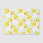 Waterverf Daffodils Patroon Tissuepapier (Voorkant)