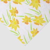 Waterverf Daffodils Patroon Tissuepapier (Detail)