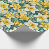 Waterverf Daffodils wrappen papierrol Cadeaupapier (Hoek)
