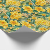 Waterverf Daffodils wrappen papierrol Cadeaupapier (Hoek)