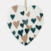 Waterverf dag valentijn - neutraal keramisch ornament (Rechts)