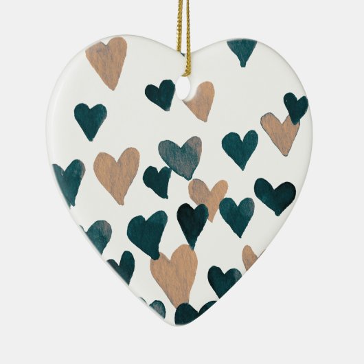 Waterverf dag valentijn - neutraal keramisch ornament (Rechts)