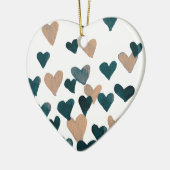 Waterverf dag valentijn - neutraal keramisch ornament (Links)