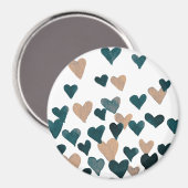 Waterverf dag valentijn - neutraal magneet (Voorkant / Achterkant)