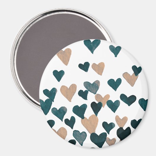 Waterverf dag valentijn - neutraal magneet (Voorkant / Achterkant)