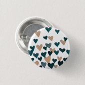 Waterverf dag valentijn - neutraal ronde button 3,2 cm (Voorkant /achterkant)