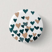 Waterverf dag valentijn - neutraal ronde button 3,2 cm (Voorkant)