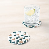 Waterverf dag valentijn - neutraal ronde kartonnen onderzetter (Insitu)