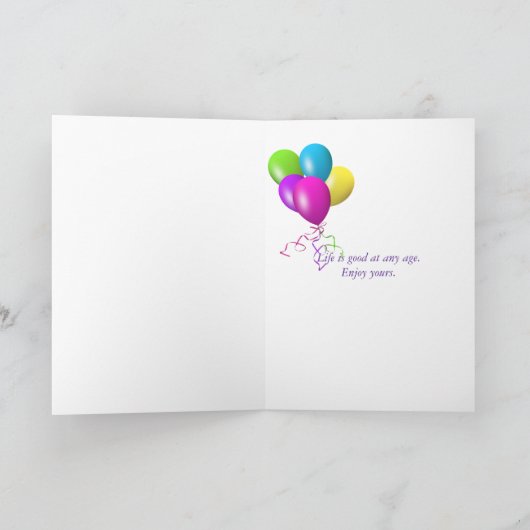 Waterverf Dahlia Birthday Kaart (Binnen)