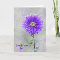 Waterverf Dahlia Birthday