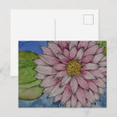 Waterverf Dahlia Briefkaart (Voorkant / Achterkant)