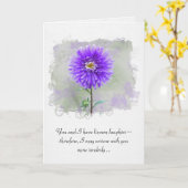 Waterverf Dahlia Condoleance Kaart (Gele Bloem)