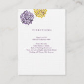 Waterverf Dahlia Flowers Wedding Enclosure Kaarten (Achterkant)