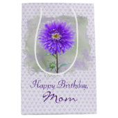 Waterverf Dahlia over hart en dag Medium Cadeauzakje (Voorkant)