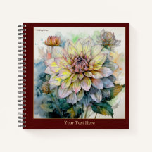 Waterverf Dahlia pinnata I Notitieboek