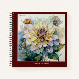 Waterverf Dahlia pinnata I Notitieboek