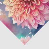 Waterverf Dahlia Summer Tissuepapier (Detail)