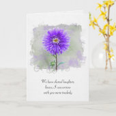 Waterverf Dahlia Sympathie Kaart (Gele Bloem)