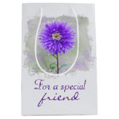 Waterverf Dahlia voor Friend Medium Cadeauzakje (Voorkant)