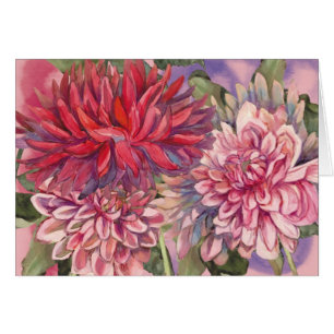 waterverf dahlias bloemen