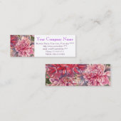 waterverf dahlias bloemen mini visitekaartje (Voorkant / Achterkant)