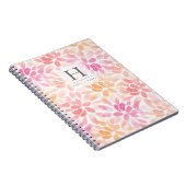 Waterverf Dahlias Monogram Notitieboek (Rechterzijde)