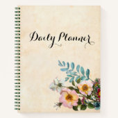 Waterverf - Daily Planner-laptop met Floral Design Notitieboek (Voorkant)