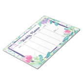 Waterverf Dainty Floral Weekly Planner Notitieblok (Schuin)