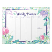 Waterverf Dainty Floral Weekly Planner Notitieblok (Voorkant)