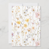 Waterverf Dainty Flowers Wedding Save the Date Kaart (Achterkant)