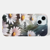 Waterverf Daisies Aangepaste naam Case-Mate iPhone Case (Achterkant (horizontaal))