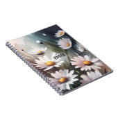 Waterverf Daisies Aangepaste Naam Tekst Notitieboek (Rechterzijde)