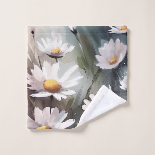 Waterverf Daisies Bad Handdoek (Wasdoekje)