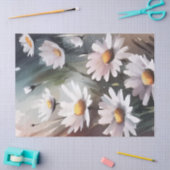 Waterverf Daisies Botanische Verjaardagscadeau Wra Tissuepapier (Craft)