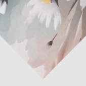 Waterverf Daisies Botanische Verjaardagscadeau Wra Tissuepapier (Detail)