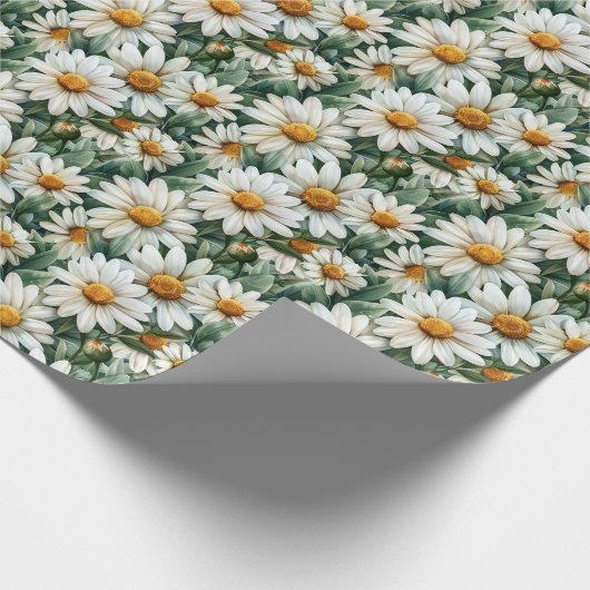 Waterverf Daisies Cadeaupapier (Hoek)