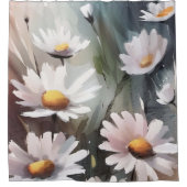 Waterverf Daisies Douchegordijn (Voorkant)